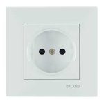 کلید و پریز مدل آسا برند دلند / پریز برق ساده پایه سرامیکی