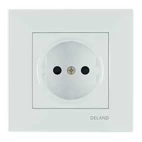 کلید و پریز مدل آسا برند دلند / پریز برق ساده پایه سرامیکی