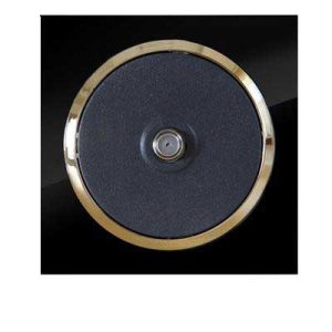 کلید و پریز آوا پلکسی مشکی زه طلایی دلند(مکانیزم+قاب+زه) / فیش آنتن sat