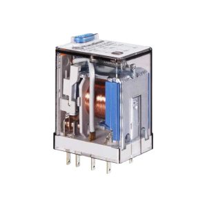 رله شیشه ای 10 آمپر فیندر 8 پایه 2NO2NC ولتاژ کنترلی 24VDC مدل 0094.finder 55.32.9024