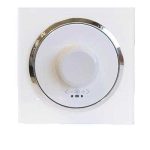 کلید و پریز آوا پلکسی سفید زه نقره ای/دیمر فن(مکانیزم+قاب+زه نقره ای)