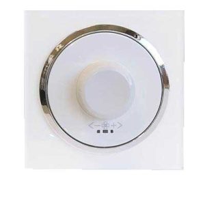 کلید و پریز آوا پلکسی سفید زه نقره ای/دیمر فن(مکانیزم+قاب+زه نقره ای)