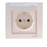 کلید و پریز آسا کرم دلند پلاس /پریز ارت دار بارانی توکار