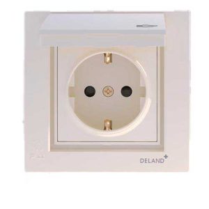 کلید و پریز آسا کرم دلند پلاس /پریز ارت دار بارانی توکار