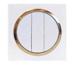 کلید پریز آوا پلکسی سفید زه طلائی / کلید سه پل(مکانیزم +قاب+زه)