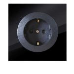 کلید و پریز آوا پلکسی مشکی دلند پلاس/پریز برق ارت