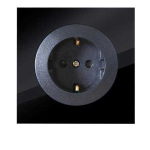 کلید و پریز آوا پلکسی مشکی دلند پلاس/پریز برق ارت