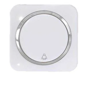 کلید و پریز آدا پلکسی سفید زه نقره ای دلند(مکانیزم+قاب+زه) / شاسی راه پله