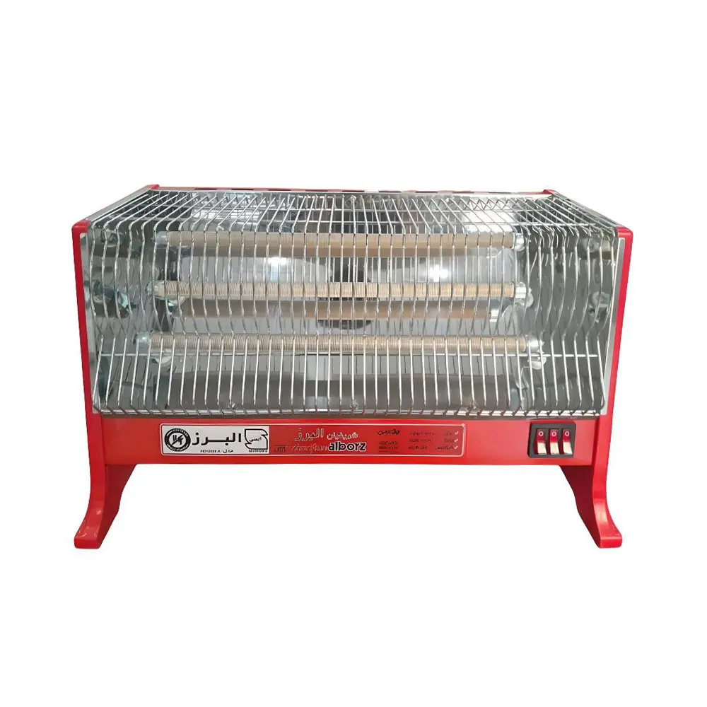 بخاری برقی 3 شعله 2000 وات بدون فن المنت سفالی البرز