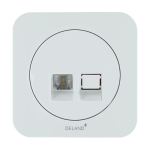 کلید و پریز آدا سفید دلند پلاس /آدا ،سوکت تلفن دوخط(مکانیزم+قاب)