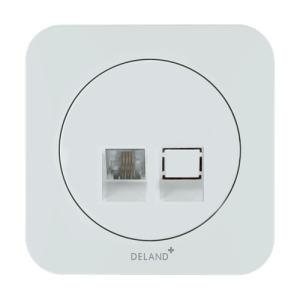 کلید و پریز آدا سفید دلند پلاس /آدا ،سوکت تلفن دوخط(مکانیزم+قاب)