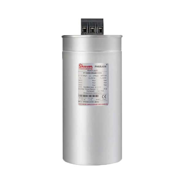 خازن 3فاز فشارضعیف سیلندری گازی پارس شریم 30 کیلووار در 440 ولت ( 25 در 400)