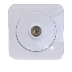 کلید و پریز آدا پلکسی سفید دلند پلاس /فیش آنتن(مکانیزم+قاب)