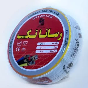 کابل افشان 1*2 رسانا تک - حلقه 100 متری