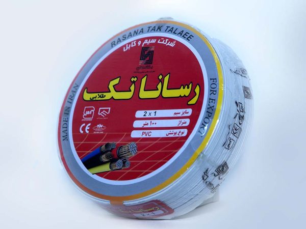 کابل افشان 1*2 رسانا تک - حلقه 100 متری