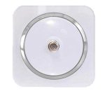 کلید و پریز آدا پلکسی سفید زه نقره ای دلند(مکانیزم+قاب+زه) / فیش آنتن sat