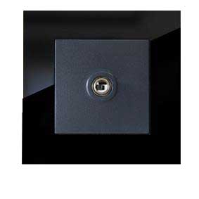 کلید و پریز مدل آسا پلکسی مشکی برند دلند(مکانیزم +قاب ) / فیش آنتن