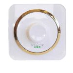 کلید و پریز آدا پلکسی سفید زه طلایی دلند (مکانیزم+قاب+زه) / دیمر لامپ 800 وات