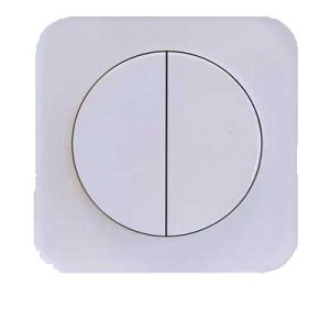 کلید و پریز آدا پلکسی سفید دلند پلاس /کلید دو پل(مکانیزم+قاب)