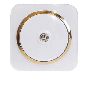 کلید و پریز آدا پلکسی سفید زه طلایی دلند (مکانیزم+قاب+زه) / فیش آنتن