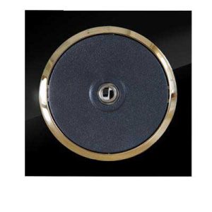 کلید و پریز آوا پلکسی مشکی زه طلایی دلند(مکانیزم+قاب+زه) / فیش آنتن