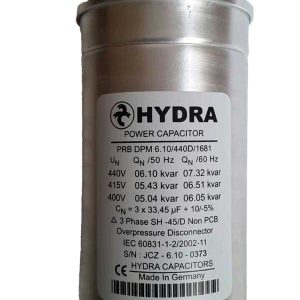 خازن 3فاز هیدرا روغنی آلمان-چک 20 کیلووار در 440 ولت ( 16 در 400) HYDRA