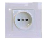 کلید و پریز مدل آسا پلکسی سفید برند دلند (مکانیزم +قاب ) / پریز برق