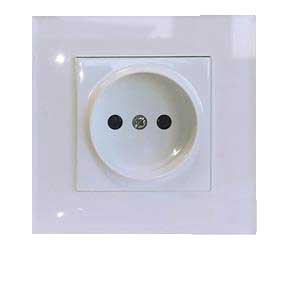 کلید و پریز مدل آسا پلکسی سفید برند دلند (مکانیزم +قاب ) / پریز برق