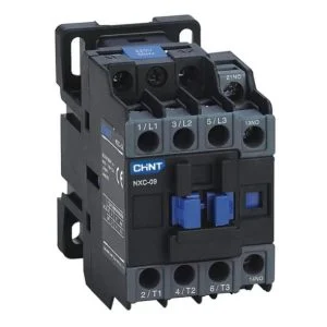 کنتاکتور 9 آمپر 4 کیلووات برند CHINT بوبین VAC 220 مدل 09-NXC