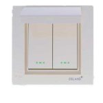 کلید و پریز آسا کرم دلند پلاس /کلید دوپل بارانی توکار