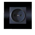 کلید و پریز مدل آسا پلکسی مشکی برند دلند(مکانیزم +قاب ) / پریز برق پایه سرامیکی