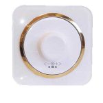 کلید و پریز آدا پلکسی سفید زه طلایی دلند (مکانیزم+قاب+زه) / دیمر فن 800 وات