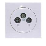 آوا پلکسی سفید دلند پلاس/فیش آنتن مرکزی (مکانیزم+قاب)