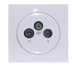 آوا پلکسی سفید دلند پلاس/فیش آنتن مرکزی (مکانیزم+قاب)