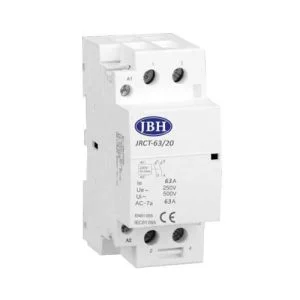 کنتاکتور تکفاز ( دو پل ) 63 آمپر برند JBH ولتاژ کنترل 230VAC مدل JRCT ( هر پل 20 آمپر موتوری)
