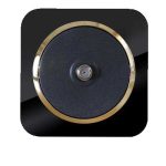 کلید و پریز آدا پلکسی مشکی زه طلایی دلند(مکانیزم+قاب+زه) / فیش آنتن sat