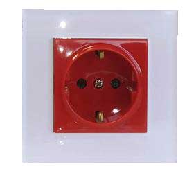 کلید و پریز مدل آسا پلکسی سفید برند دلند (مکانیزم +قاب ) / پریز ارت UPS