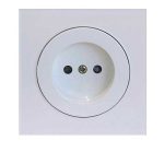 آوا پلکسی سفید دلند پلاس/پریز برق (مکانیزم+قاب)