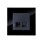 کلید و پریز مدل آسا پلکسی مشکی برند دلند(مکانیزم +قاب ) / سوکت شبکه cat6