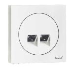 کلید و پریز آوا سفید دلند پلاس/آوا،سوکت تلفن دوقلو (4 خط)