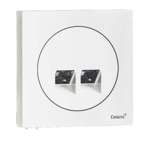 کلید و پریز آوا سفید دلند پلاس/آوا،سوکت تلفن دوقلو (4 خط)