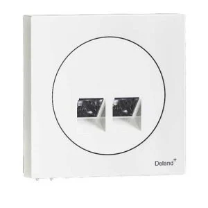 کلید و پریز آوا سفید دلند پلاس/آوا،سوکت تلفن دوقلو (4 خط)