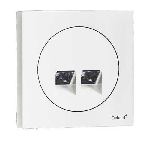 کلید و پریز آوا سفید دلند پلاس/آوا،سوکت تلفن دوقلو (4 خط)