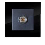 کلید و پریز مدل آسا پلکسی مشکی برند دلند(مکانیزم +قاب ) / شاسی زنگ