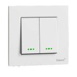 کلید و پریز آسا سفید دلند پلاس /کلید کراکس(مکانیزم+قاب)