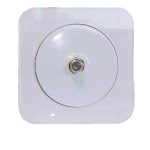 کلید و پریز آدا پلکسی سفید دلند پلاس /فیش آنتن sat(مکانیزم+ قاب)