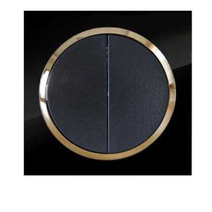 کلید و پریز آوا پلکسی مشکی زه طلایی دلند(مکانیزم+قاب+زه) / کلید دوپل