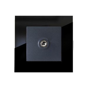 کلید و پریز مدل آسا پلکسی مشکی برند دلند(مکانیزم +قاب ) / فیش آنتن