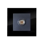 کلید و پریز مدل آسا پلکسی مشکی برند دلند(مکانیزم +قاب ) / فیش بلندگو