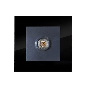 کلید و پریز مدل آسا پلکسی مشکی برند دلند(مکانیزم +قاب ) / فیش بلندگو